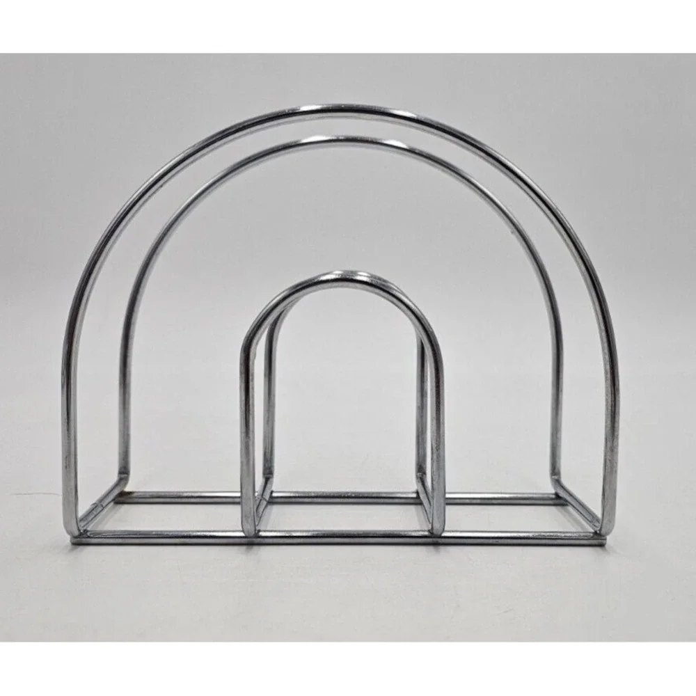 Napkin Mail Letter Holder Chrome Wire Metal Table Picnic Freestanding Organizer
